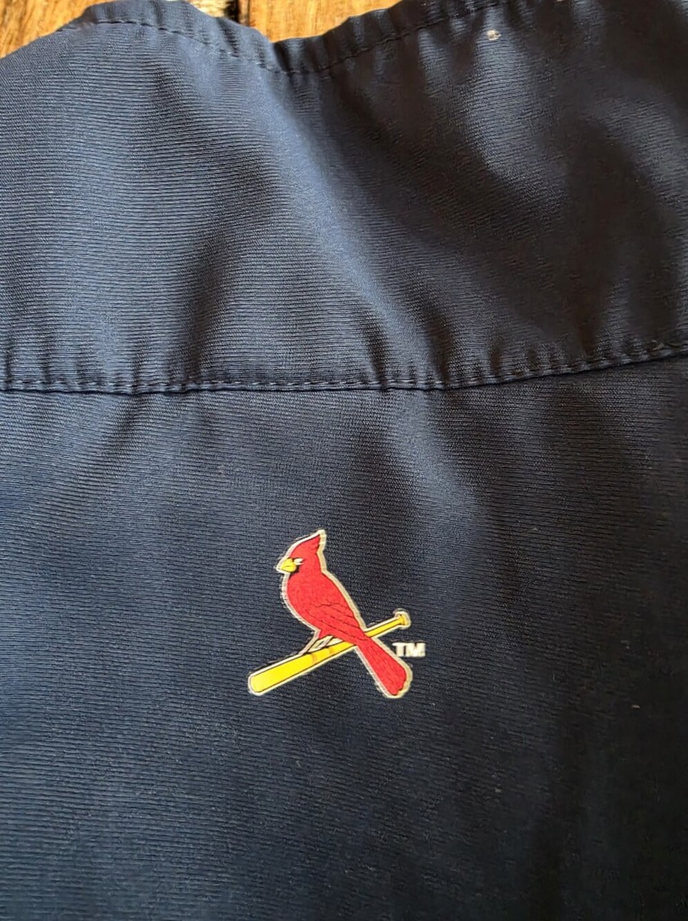 St. Louis Cardinals Navy Windbreaker Jacket Adult Womens XL - Picture 9 of 14